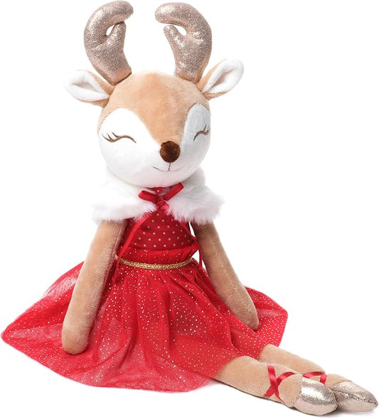 Bearington Collection Ballerina Stuffed Animal - Ballet Doll - Dance Recital Gifts for Girls - Reindeer Noella - 16.5"