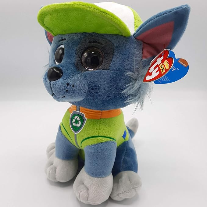 TY 41212 Rocky Dog-Paw Patrol-Reg, Multicolored, 15cm
