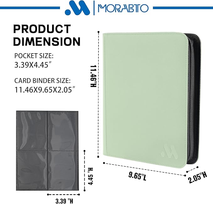 Top Loader Binder, Holds 128 Top Loaders,4 Pocket Top Loader Binders for 3" x 4" Rigid Cards,Card Album Folder for Hard Plastic Top Loaders