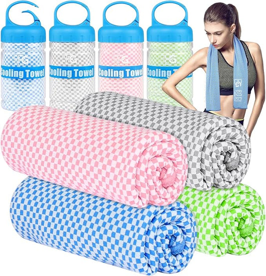 BOGI Cooling Towels for Neck and Face, Soft Breathable Cool Towel for Instant Cooling Stay Cool for Yoga, Sport, Gym, Camping, Running & More Activities