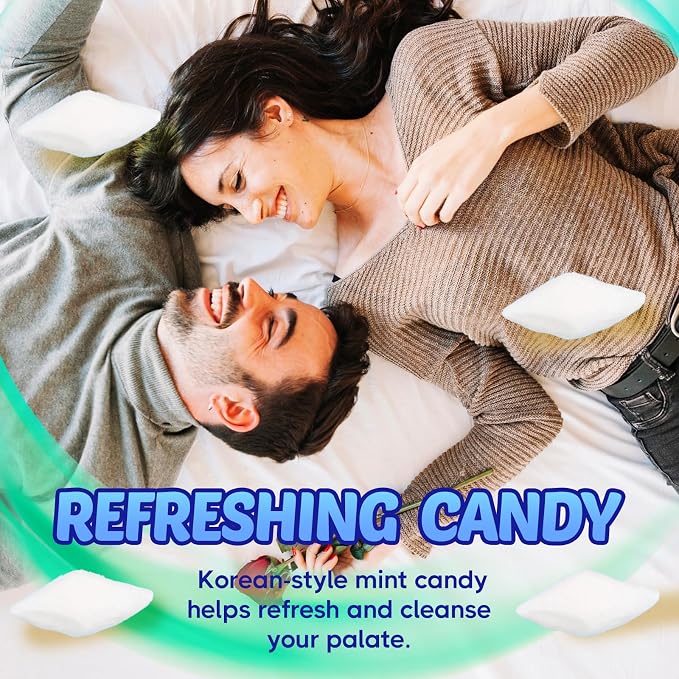 COELO Cool Mint Peppermint Candy 11.28oz (320g) | Korean-Style Herbal Mint Flavor Hard Candy | After Meal Office Pantry Travel Camping Party | Sharable Family Size On-The-Go K-Food 박하사탕