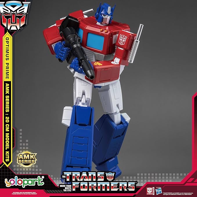 YOLOPARK Optimus Prime Transformer Toys,AMK Series 7.87 Inch Highly Articulated Transformers G1 Action Figures with Weaponry for Adults Boys Girls,No Converting