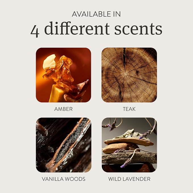 Drift Vanilla Woods Scented Candle - Clean Oil Premium Home Decor Fragrance - 60 Day Burn Time - 10.5 oz