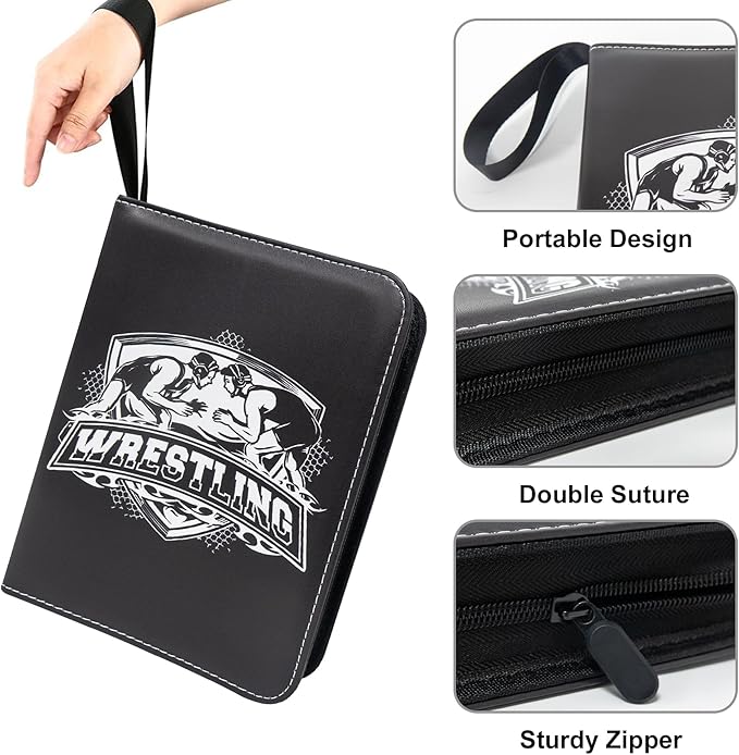 400 Pockets Card Binder for Trading Cards,Portable Waterproof Storage Bag with Removable Sleeves for Sports Cards Collectors