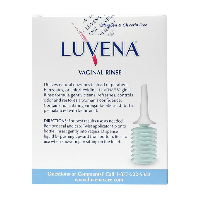 LUVENA Feminine Rinse for Women - Gentle Daily Intimate Rinse - pH Balanced Internal Cleanse - Paraben Free, Glycerin Free - Odor Control and Freshness - 2 Pack, 3oz Bottles