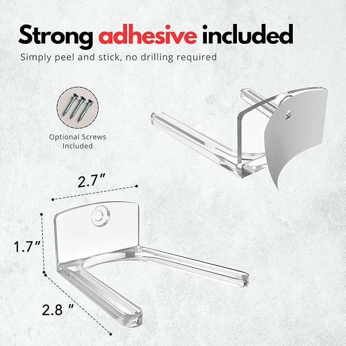 Modern JP Adhesive Display Shelf for Funko Pop Boxes (32-Pack) – Clean Mount for Funko Pop Display – Easy Adhesive Install – Box-Safe, No-Drill Setup – Clear
