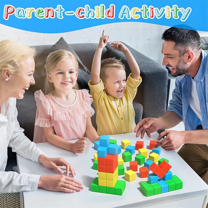 Large Magnetic Blocks Travel,56PCS 1.34in Building Blocks for Toddlers 3-5,Magnet Cubes for Toddlers,Sensory Montessori Toys Sets Learning Construction Squares Stem Toys for Boy,Girl,Kids,Kit,Gift,4-8