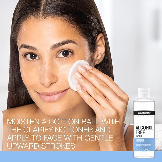 Neutrogena Alcohol-Free Gentle Face Toner | Fragrance-Free | Hypoallergenic | 8 fl. oz | Pack of 2