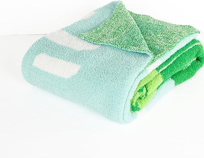 Jay Franco Minecraft Creeper Feather Knit Fluffy Throw Blanket - Fuzzy Blanket Measures 50 x 60 Inch - Super Soft Lightweight Gamer Bedding