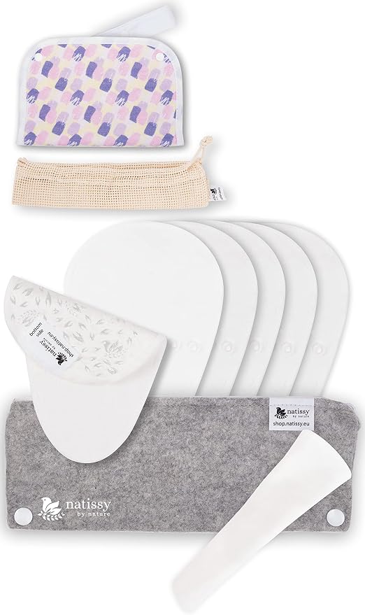 Cloth Panty Liners 7-Pack (Small) Mini Daily Organic Cotton Reusable Panty Liners for Women & Non Slip Reusable Panty Liners for Women Thong (S) Organic Cotton Panty Liners Reusable