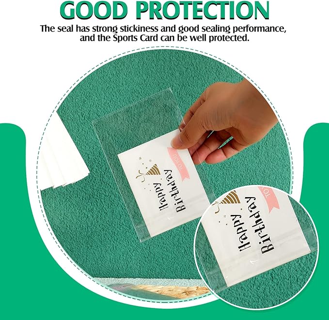 Lewtemi 900 Pcs Graded Card Sleeves Resealable Team Bags for Trading Cards Baseball Sports Slabs Holders Plastic Collectible Slabs Protection,3.5" x 5.5"