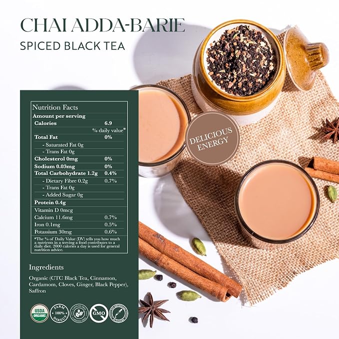 Luxmi Estates - Tea Set - Classic Collection - 4 Packs With Organic Assam, Masala Chai, Jasmine and Hibiscus Rose Tea - Great Gift Set for Adults