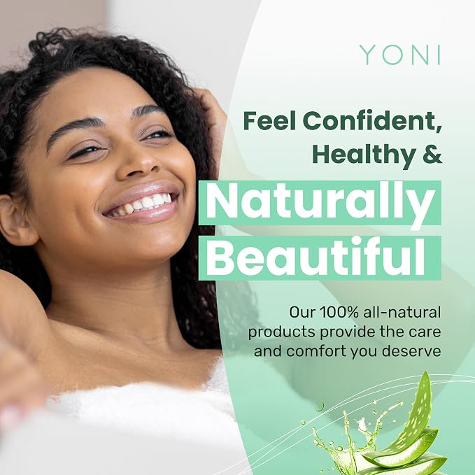 Yoni All-Natural Feminine Care Gel Wash | Powerful Plant-Based Daily Cleanser For Intimate Areas | Odor Control, Menstrual Support, Natural pH Balance | Women-Owned (Aloe Vera Blend)