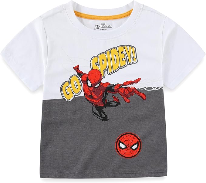 Marvel Spider-Man Boys 2 Piece Short Sleeve T-Shirt and Shorts Set for Toddler and Big Kids