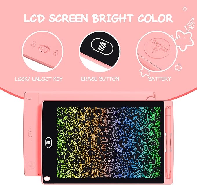 20 Pack 8.5 Inch LCD Writing Tablet for Kids, Reusable Drawing & Writing Board, Classroom Bulk Set for School, Home, Party, Lightweight Erasable Doodle Board for Boys Girls