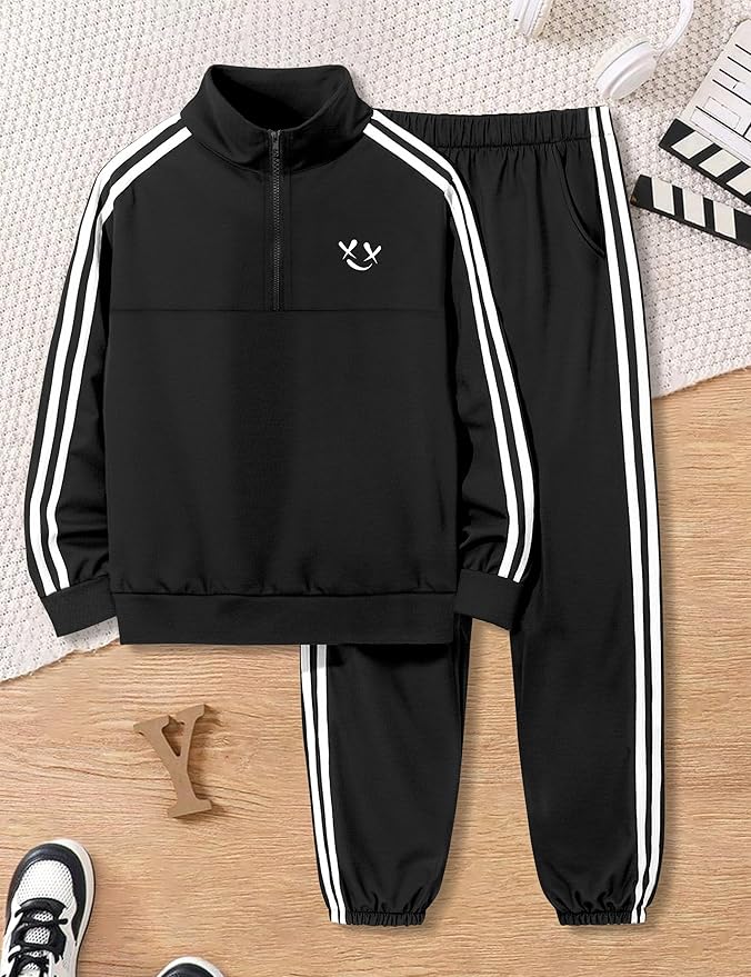 MIGU Boys Clothes for Boys Outfits Set Half-Zip Pullover Sweatshirt and Sweatpant 2pcs Boys Tracksuit