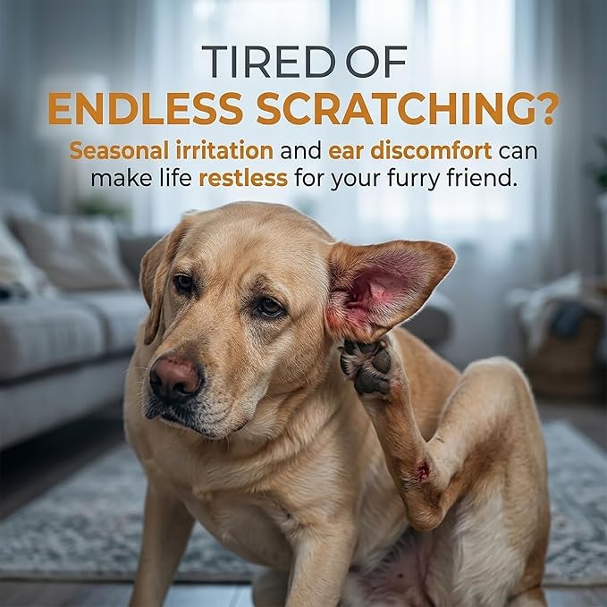 Yeast Infection Treatment for Dogs, Natural Itch Soothing for Skin and Ears | Dog Ear Infection Treatment and Anti Yeast Drops, Natural Ingredients Gentle Daily Dogs & Cats Care, 2 Fl Oz