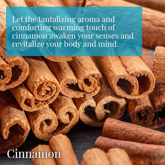 Skinsations - Cinnamon Massage Oil for Massage Therapy - 16oz | Naturally Warming Body Oil for Comfort & Aromatherapy | Sweet Almond, Coconut, Jojoba & Grapeseed Oils