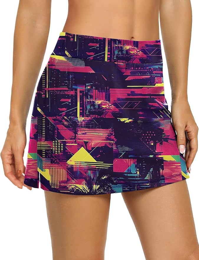LouKeith Tennis Skirts for Women Golf Athletic Activewear Skorts Mini Summer Workout Running Shorts with Pockets