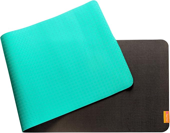 Hugger Mugger Earth Elements 5 mm Yoga Mat - Grippy Texture, Reversible, Cushion, Non-toxic Biodegradeable Material, Lightweight