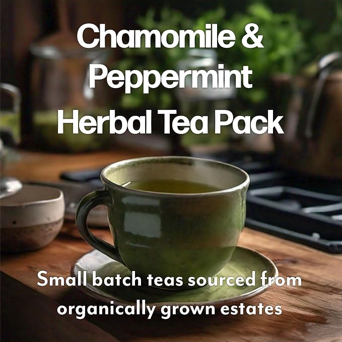 Maud's Organic Chamomile Lavender & Organic Peppermint Tea Bundle, 48 ct, Single Serve Pods – 100% Gourmet Blended Tea Leaves, Compatible with Keurig K Cups Maker