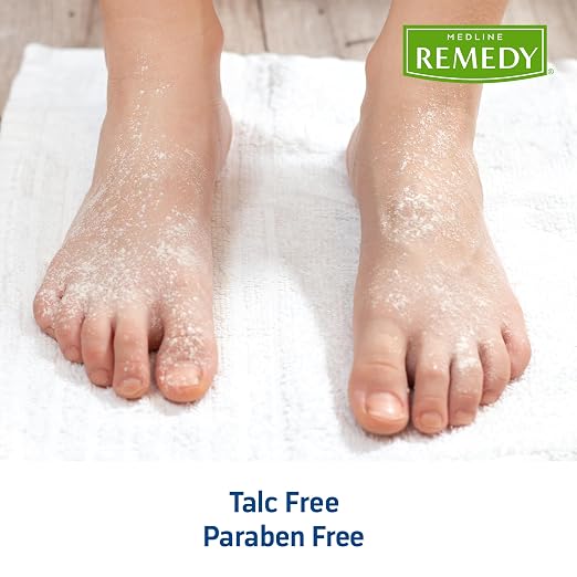 Medline Remedy Essentials Cornstarch Powder (1.5 oz Bottle), Fresh Scent, Talc Free, Travel Size, Skin Care, Absorbs Sweat, Soothes, Reduces Friction & Chafing, for Adults, Feet, Groin