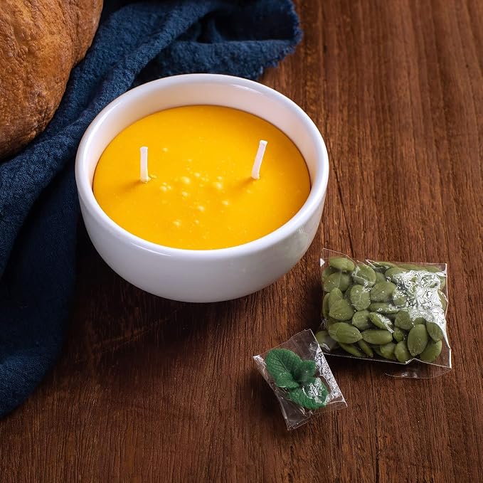 Pumpkin Soup Bowl Scented Soy Candle for Autumn Thanksgiving Day Halloween…