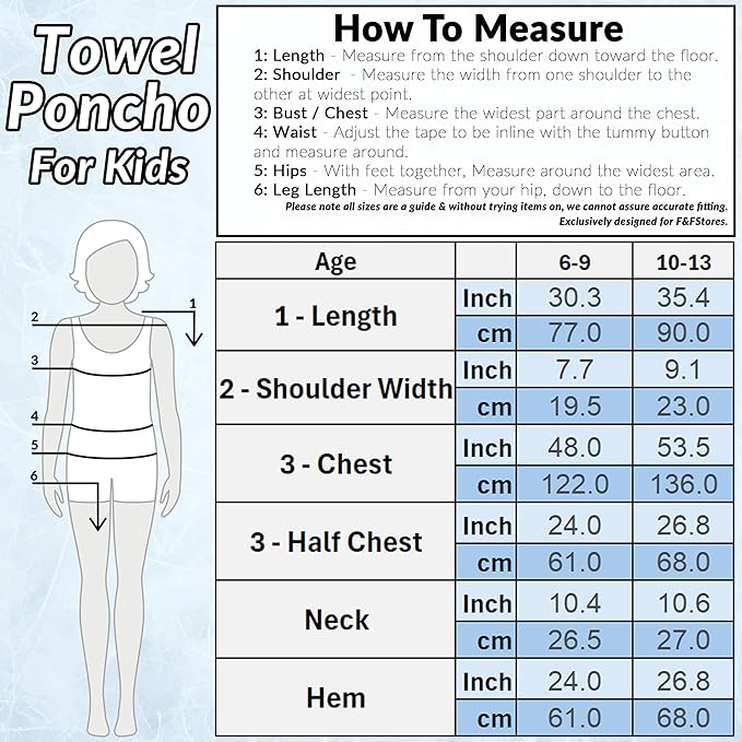Disney Stitch Bath Towel with Hood for Kids Teenagers Absorbent Cozy Poncho Hooded Beach Towel Wrap for Beach Pool Swimming Bath Vacation Essentials (Purple/Blue Frozen, 5-9 Years)