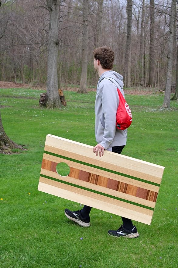 World Series of Cornhole Regulation Size Cornhole Boards - Lightweight & Durable All-Wood Construction | Backyard Bean Bag Toss Set | Outdoor Game for Tailgates & BBQs