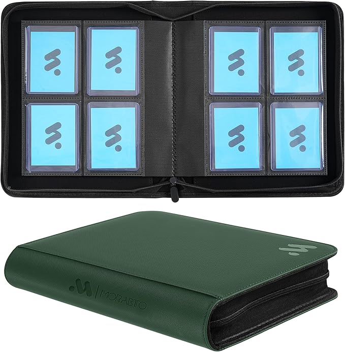 Top Loader Binder, Holds 128 Top Loaders,4 Pocket Top Loader Binders for 3" x 4" Rigid Cards,Card Album Folder for Hard Plastic Top Loaders