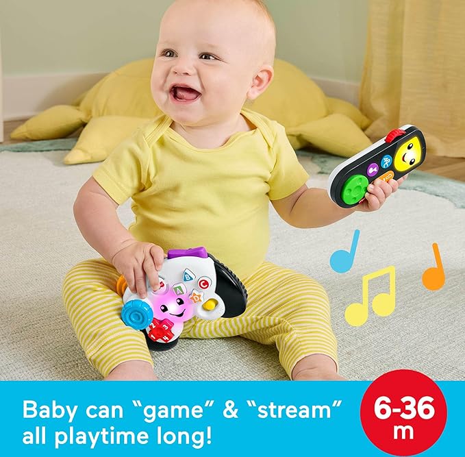 Fisher-Price Baby & Toddler Toys Laugh & Learn Play & Stream Tech Set, Pretend Video Game & Remote Control for Infants Ages 6+ Months