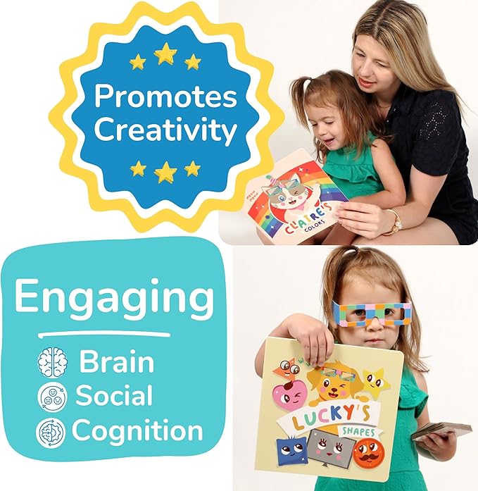 TOYVENTIVE Books, Toddler Flash Cards, and Puzzles – Educational Toys and Birthday Gifts for 1, 2, 3 Year Old Girl, Preschool Learning Activities and Games, Colors, Shapes, Letters, Numbers