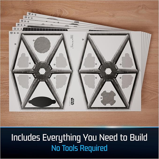 4D Build, Star Wars Imperial Tie Fighter 3D Model Kit, Star Wars Collectibles & Desk Decor, Adult Puzzle, Building Toys, 3D Puzzles for Adults & Teens, 120 Pieces, for Ages 12 & Up