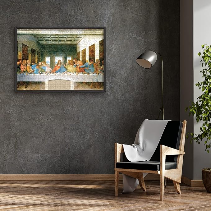 Antelope - Last Supper Puzzle Mural Leonardo da Vinci Officially Licensed - 1000 Pieces High Resolution, Matte Finish, Smooth Edging, No Dust Classic Artistic Puzzle