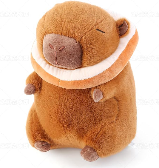 Cute Capybara Plush Toy 13.8 inch, Soft Capybara Stuffed Animal Plushies Pillow Birthday Gift for Kids