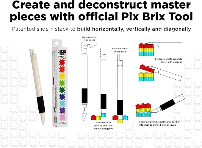Pix Brix Pixel Art Kit Puzzle Bundle - 4,500-Piece Kit with 32 Color Palette (Light, Medium, Dark) - Interlocking Building Bricks for 2D and 3D Creations - STEM Toy for Ages 6+