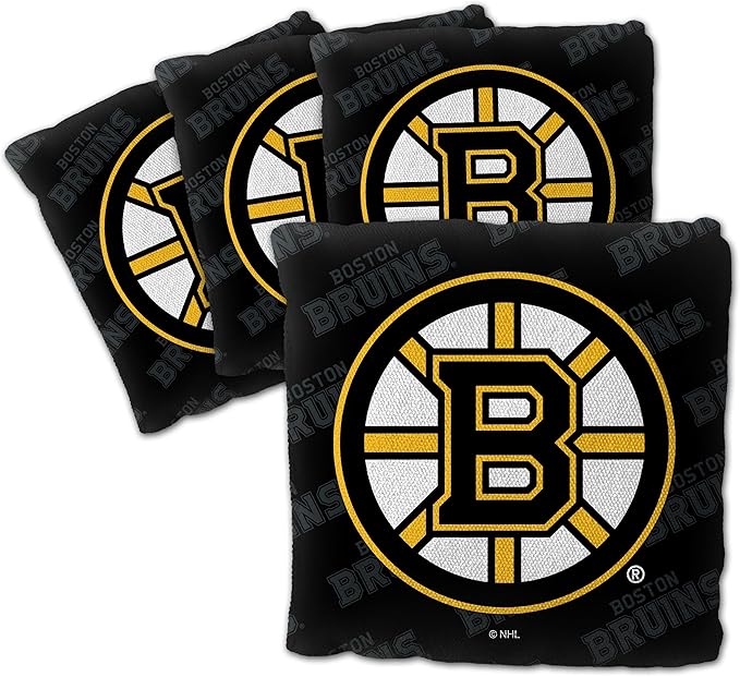 YouTheFan Officially-Licensed NHL Set of 4 Cornhole Bags - All Weather Regulation 6” x 6” Size - 16oz Weight - Designed in USA