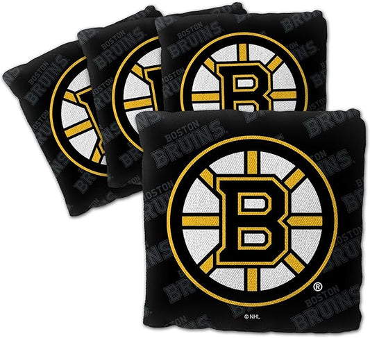 YouTheFan Officially-Licensed NHL Set of 4 Cornhole Bags - All Weather Regulation 6” x 6” Size - 16oz Weight - Designed in USA