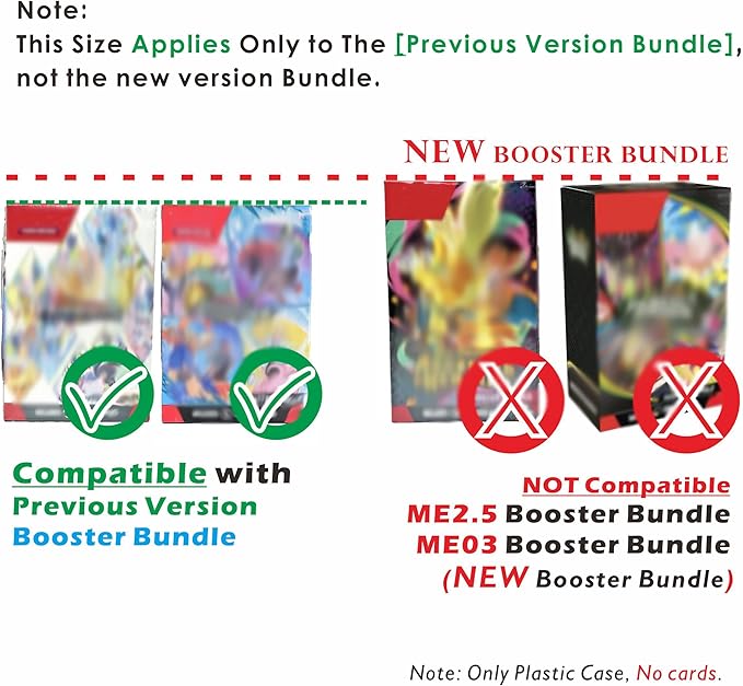 2 Packs Acrylic Magnetic Case for Booster Bundle/BUILD & BATTLE With Magnetic Lid Clear Display Box For Booster Bundle(NOT Compatible NEW Booster Bundle) Protector Acrylic Storage Container