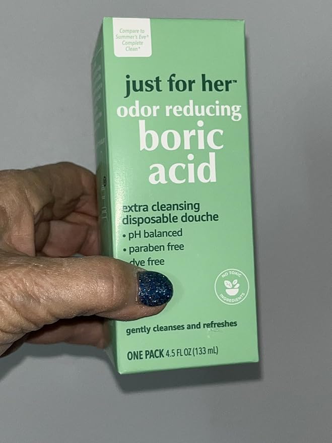 Odor Reducing Boric Acid Disposable Douche, pH Balanced, Paraben Free, Dye Free, 4.5 fl oz