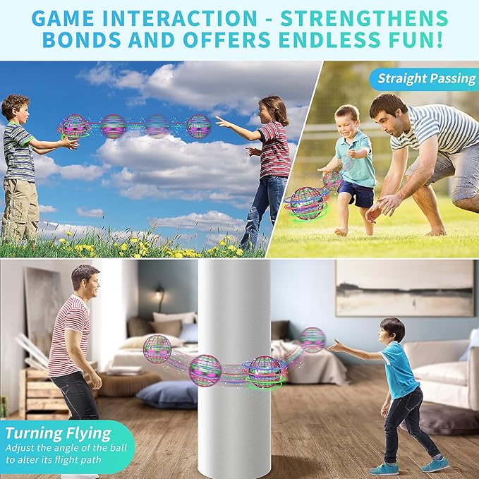 2025 AI Flying Orb Ball Toys, Hand Controlled Boomerang Hover Ball, Mini Drone Cosmic Globe Fidget Spinning Kids Adults Outdoor Fly Toy Christmas Birthday Gift for Boys Girls 6 7 8 9 10+ Year Old