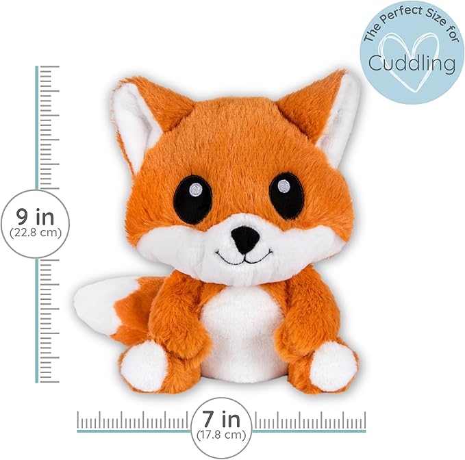 Warm Pals - Heatable Coolable Bedtime Comfort Plushie - Friendly Fox - 1.5lbs - Cozy Microwavable Lavender Scented Plush Toys - Heated Stuffed Animal