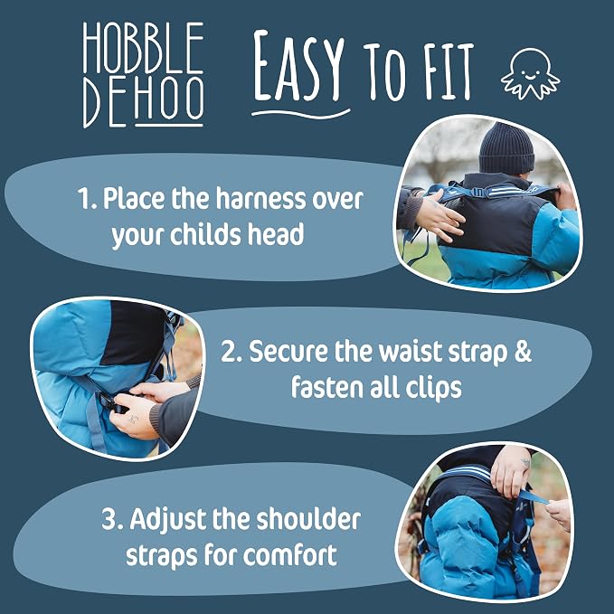 Hobble De Hoo XL Autism Safety Harness for Kids & Teens 7+ | Walking Safety Vest with Grab Handles & Reflective Strips
