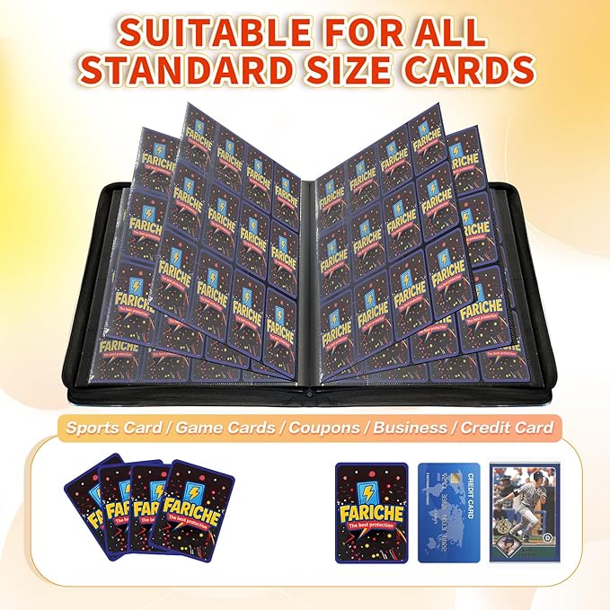 Trading Card Binder for TCG Cards,12-Pocket Portable Card Collector Ablum Holder Book Fits 720 Cards with 30 Removable Sleeve, Waterproof Card Binder Display Storage Carrying Cases for TCG-Storm