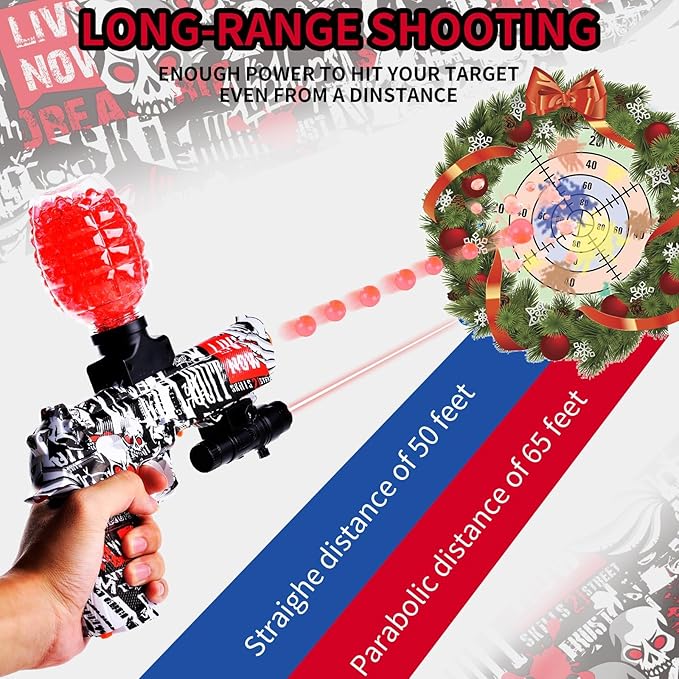 Electric Gel Blasters, Automatic Splatter Blaster with 40000+, Splat Ball Blasters - Summer Outdoor Yard Activities for 14+ Years Old, 2 Pack