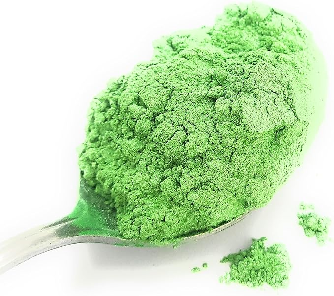 Pearl Mica Powder Pigment Dye - 500 grams (1.1 lbs) - Best Bulk Price for Fine Arts, Crafting, Painting, Bath bomb Soap Candle Slime Jewelry Making, Epoxy Resin, Woodworking (Green AG14)