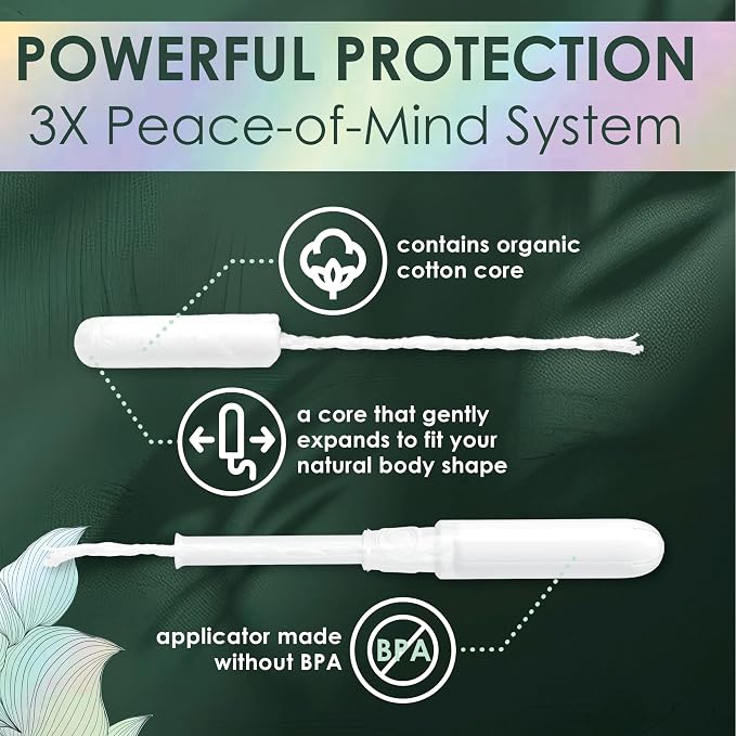 L. Tampons, Made with Organic Cotton, Super/Super Plus Absorbency, Multipack, Made Without Synthetic Pesticides, Rayon or Fragrances, Applicator Made Without BPA, Leak-Stopping Design, 36 Count