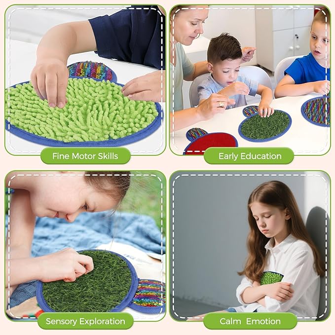 EKEEP Sequin Sensory Wall Panel for Toddlers and Children - Montessori Busy Board, Sensory Toys Pads for Kids with Autism, Autism Toys for Kids Aged 3-12 Sensory Room Must Haves - Caterpillar