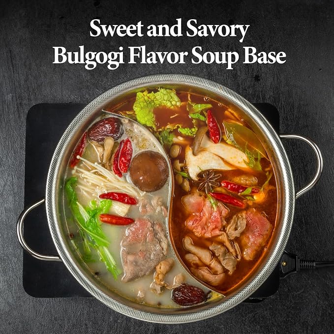 Wang Bulgogi Hot Pot Soup Base, Korean BBQ Hotpot Broth | Authentic Sweet & Savory Shabu Shabu Seasoning, Ready in 3 Minutes, Made in Korea, 7.05 Ounce, Pack of 1