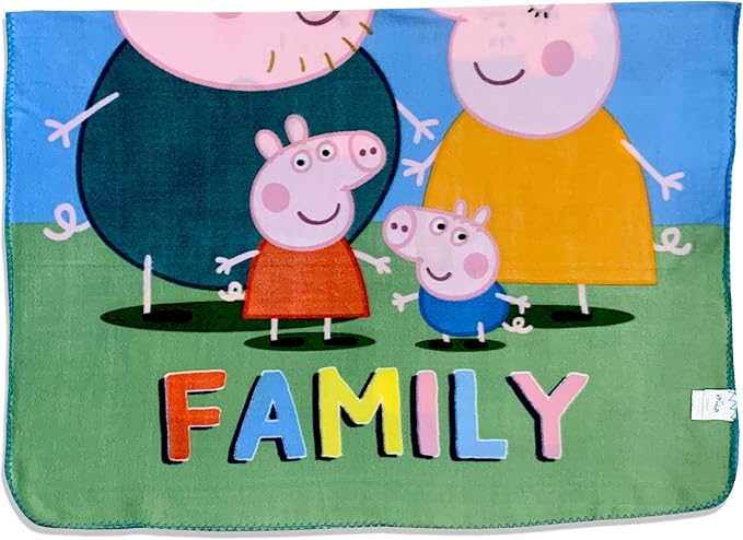 Girls Pink Fleece Soft and Cozy Throw Blanket (40" x 60) (Peppa 6)